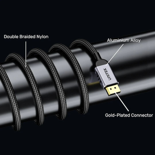 Unitek Cable DisplayPort Male - DisplayPort Male 2m Black
