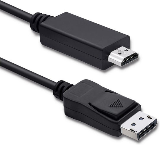Qoltec Kabel DisplayPort-Stecker - HDMI-Stecker 2m Schwarz (50436)