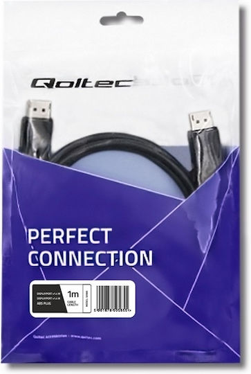 Qoltec Cable DisplayPort male - DisplayPort male 1m Black (50585)