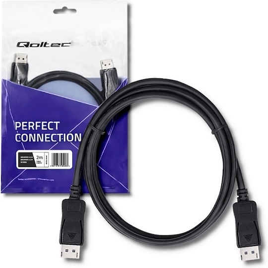 Qoltec Cable DisplayPort male - DisplayPort male 2m Black (50467)