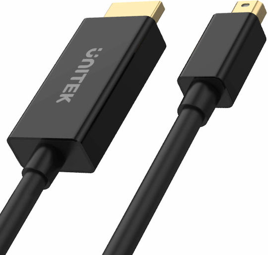 Unitek Cable mini DisplayPort male - HDMI male 2m Black (V1152A)