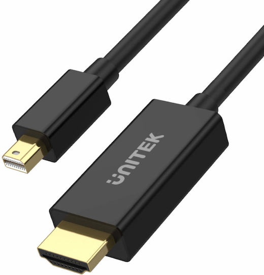 Unitek Cable mini DisplayPort male - HDMI male 2m Black (V1152A)
