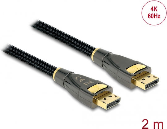 DeLock Cable DisplayPort male - DisplayPort male 2m Black (82771)