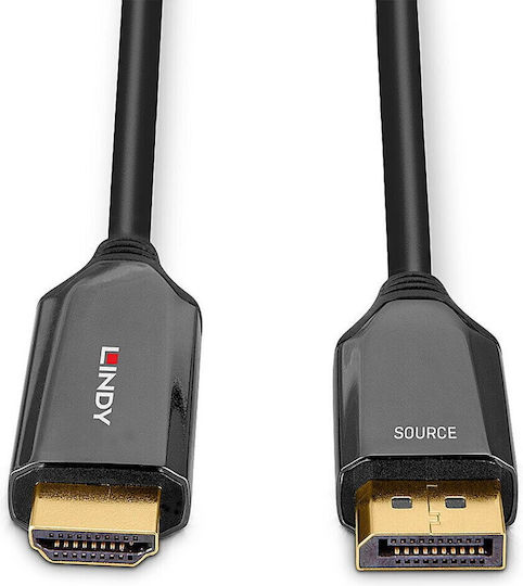 Lindy Кабел DisplayPort Мъжки - HDMI Мъжки 2м Черен (40931)