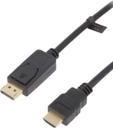 LogiLink Кабел DisplayPort мъжки - HDMI мъжки 1м Черен (CV0126)