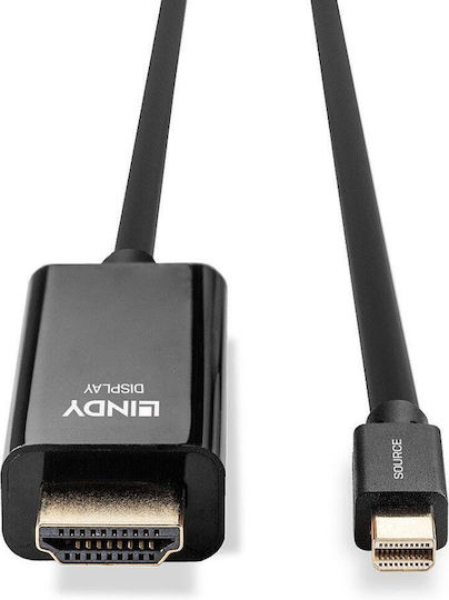 Lindy Kabel Mini-DisplayPort-Stecker - HDMI-Stecker 3m Schwarz (36928)
