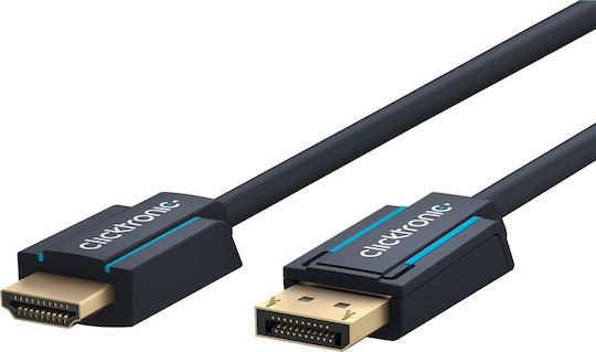 Clicktronic Cable DisplayPort male - HDMI male 2m Blue ()