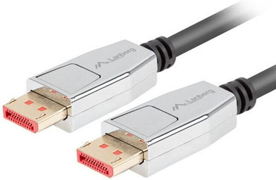 Lanberg Kabel DisplayPort-Stecker - DisplayPort-Stecker 1m Schwarz (CA-DPDP-20CU-0010-BK)