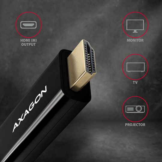 Axagon Cable DisplayPort male - mini DisplayPort male 18m Black (AKAXNHVHI14C201)