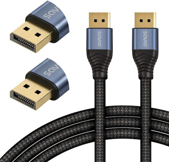 Savio Cable DisplayPort Male - DisplayPort Male 3m Black