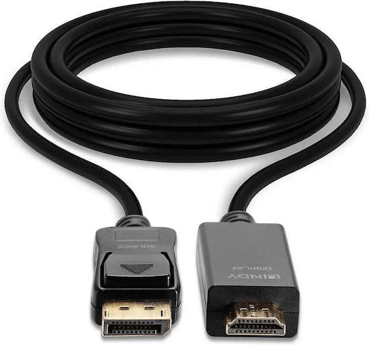 Lindy Cablu DisplayPort - HDMI de sex masculin 3m Negru (36923)