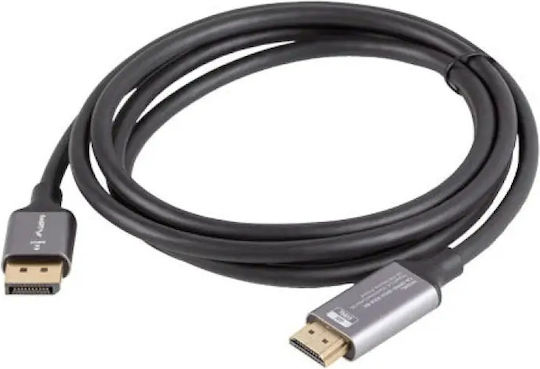 Adaptor cablu Lanberg DisplayPort M la HDMI M 1.8m 4K Negru-Argintiu