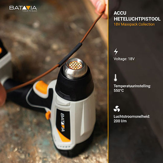 Batavia Pistol Termic 18V cu Setare de Temperatură până la 550°C