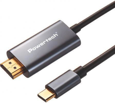 Powertech USB-C мъжки - HDMI мъжки Черен 2m PTR-0210