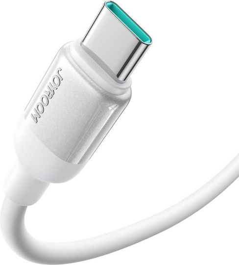 Joyroom Серия кабел USB-C мъжки - USB-C 60W Бял 1.2m S-A62 Lively