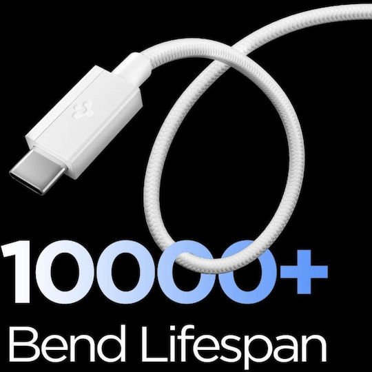 Spigen USB 2.0 Cable USB-C male - USB-A 60W Λευκό 1.5m ACA10413