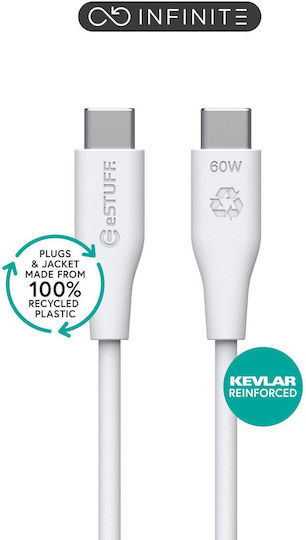 eSTUFF USB 2.0 Kabel USB-C männlich - USB-C Weiß 1m (ES604170-BULK) Großhandel