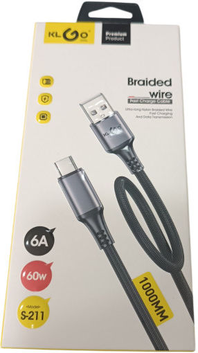 KLGO USB 2.0 Kabel USB Typ-C männlich - USB-A 60W 1m S-211