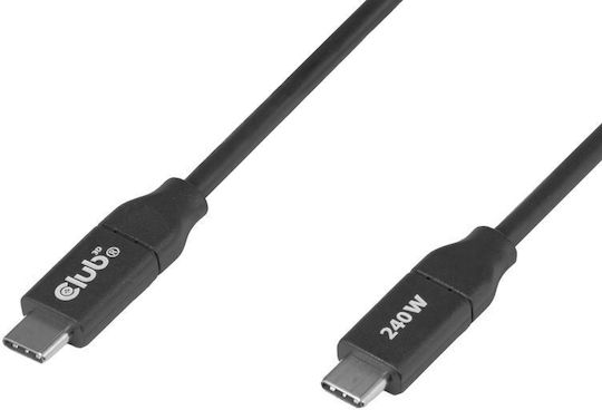 Club3D USB 2.0 Cable USB-C Male - USB-C 240W Black 3m CAC-2506