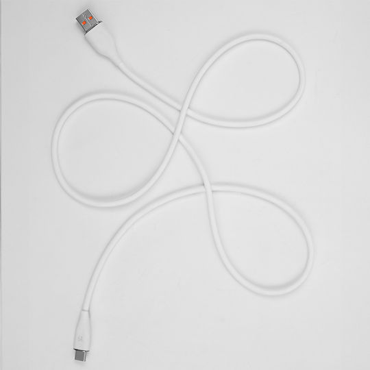 Forever USB 2.0 Cable USB-C male - USB-A 66W White 1m