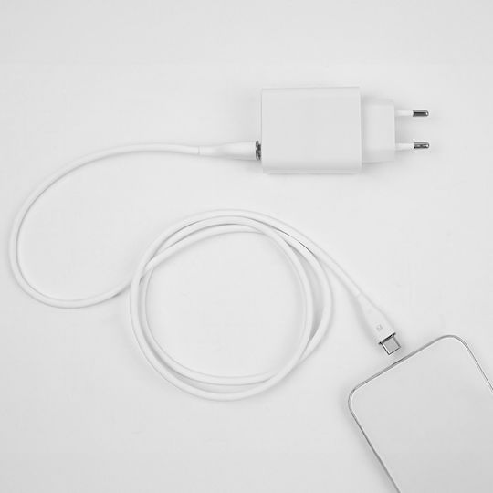 Forever USB 2.0 Cable USB-C male - USB-A 66W White 1m