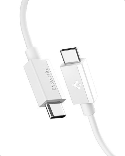 Spigen Cablu USB 2.0 USB-C Mascul - USB-C 60W Alb 1.5m ACA10416