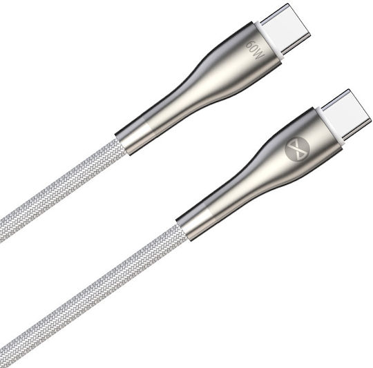 Forever USB 2.0 Kabel USB-C männlich - USB-C 60W Weiß 1m