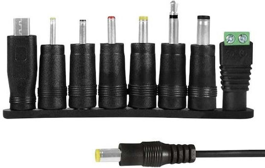 LogiLink Universal Power Adapter Adjustable Voltage 3 to 12V 1A with Power 12W with 8 Plugs