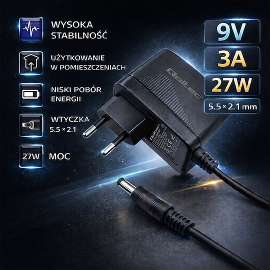 Qoltec Universal Power Adapter 9V 3A with Power 27W (50786)