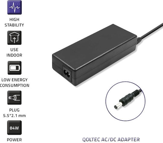 Qoltec Universal Power Adapter 12V 7A with Power 84W (51108)