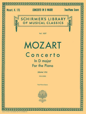 G. Schirmer Mozart - Concerto N.5 (d) Kv 175 für Klavier