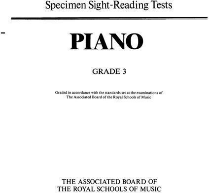 Abrsm Specimen Sight-reading Tests Piano Grade 3 Royal Schools Music