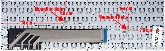 Laptop Keyboard for Probook 4530S 4535S 4730S 4735S without Frame and English (UK) Layout in Black Color 40052UK