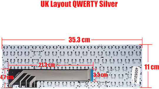 Laptop Keyboard for Probook 4530S 4535S 4730S 4735S without Frame and English (UK) Layout in Black Color 40052UK