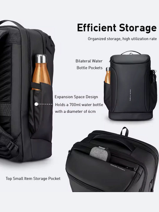 Mark Ryden MR9031Y Wasserdichte Rucksack Für Laptop 15.6 Mit USB-Anschluss In Schwarz Farbe