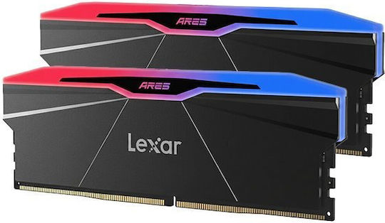 Lexar Ares RGB 2nd Gen DDR5 32GB RAM with 2x16GB Modules and Speed 6400 for Desktop