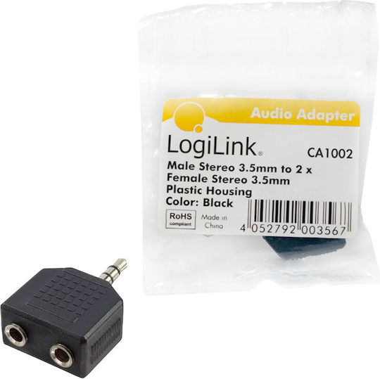 LogiLink CA1002 Μετατροπέας 3.5mm male σε 3.5mm female 1τμχ