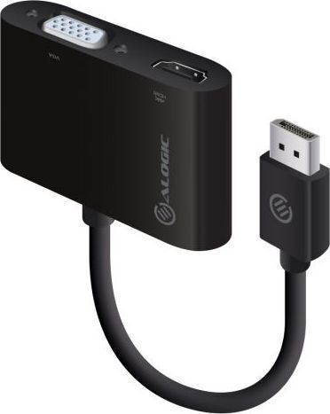 Alogic Konverter DisplayPort männlich zu HDMI / VGA weiblich Schwarz (DP-VGHD4K-ADP)
