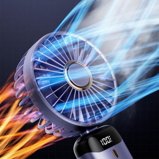 Φορητός Led Ανεμιστηράκι Χειρός USB 60W Μπλε