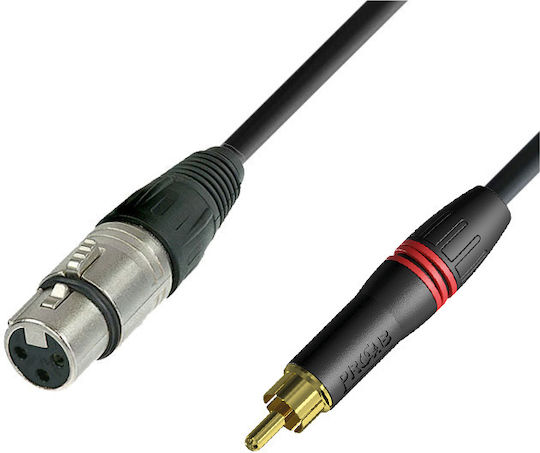 Prostage Kabel XLR-Buchse - RCA-Stecker Schwarz 7m RCF-07