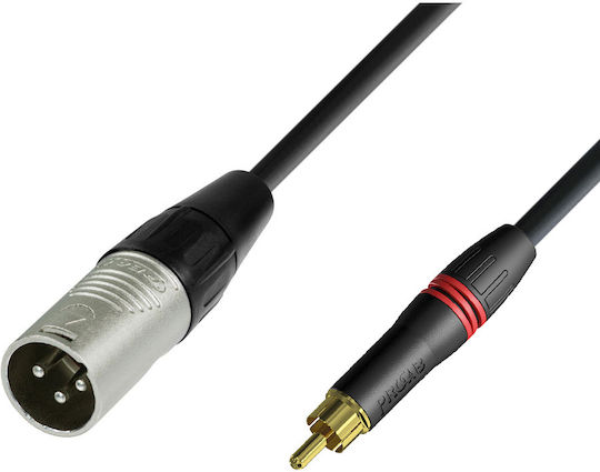 Prostage Кабел XLR мъжки - RCA мъжки Черен 10м RCM-10
