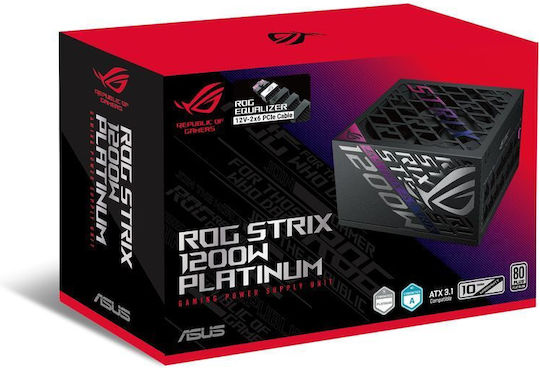 Asus ROG Strix Platinum (ROG Equalizer) 1200W Черен Захранващ Блок За Компютър Full Modular 80 Plus Platinum