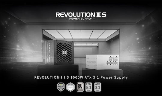 Enermax Revolution III S 1000W Μαύρο Τροφοδοτικό Υπολογιστή Full Modular 80 Plus Platinum