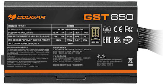 Cougar 750W Black Computer Power Supply Full Modular 80 Plus Gold (GST750)