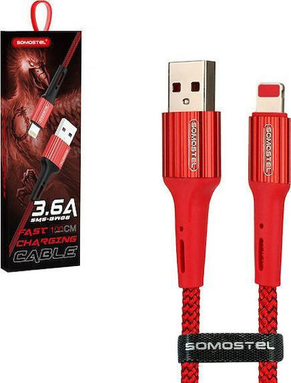 Somostel USB-A to Lightning Cable Red 1m (025927)
