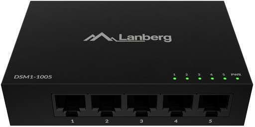 Lanberg DSM1-1005 Unmanaged L2 PoE Switch with 5 Gigabit (1Gbps) Ethernet Ports