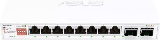 Asus QG-U1080 Unmanaged L2 Switch with 8 Gigabit (1Gbps) Ethernet Ports