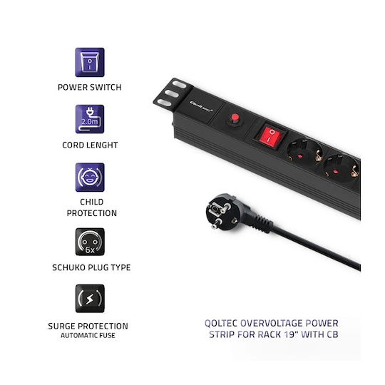 Qoltec Qoltec Rack Power Strip 53993 1 Piece