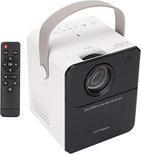 M800 Mini Projector LCD Full HD LED Lamp with Built-in Speakers Black