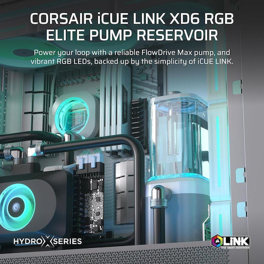 Corsair Pump Combo Reservoir Icue Link Xd6 Rgb Elite White Cx-9040014-ww